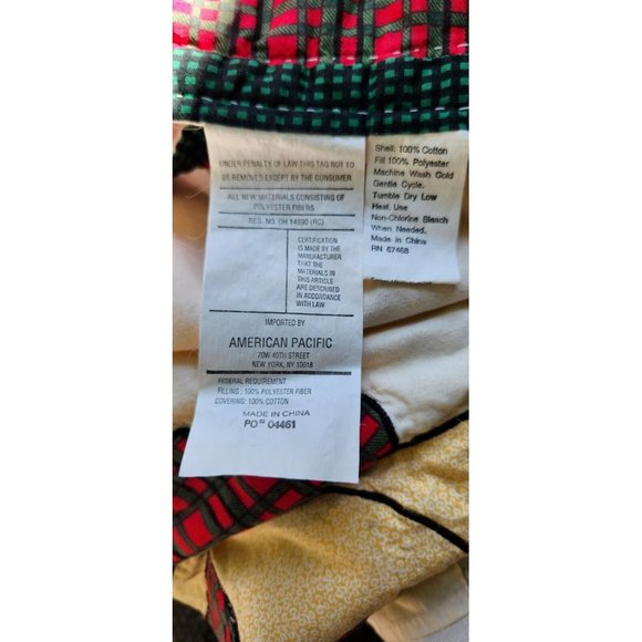 American Pacific Christmas Quilted Patchwork Throw/Wall Hanging Snowman Bear - Picture 9 of 12